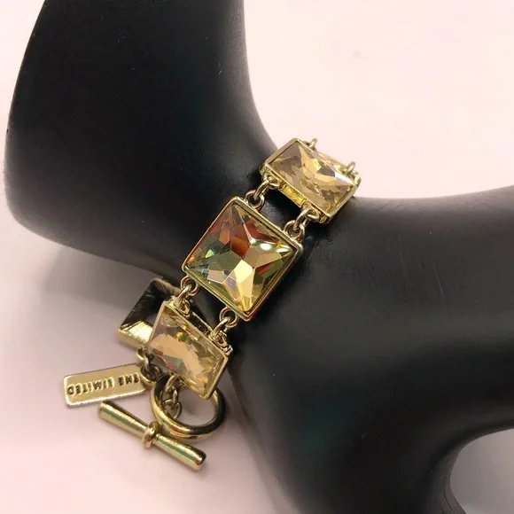 The Limited Gold-Tone & Faceted Crystal Bracelet - Picture 1 of 8